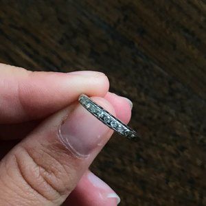 One Ladies White Gold Diamond Wedding Band